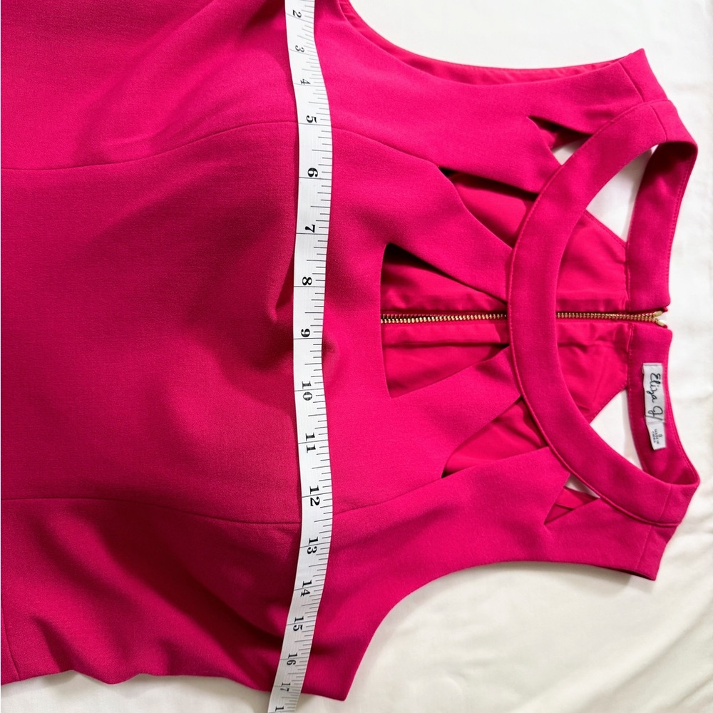Eliza J Pink Cutout Neck Sheath Dress Size 8 Cocktail - Picture 8 of 11